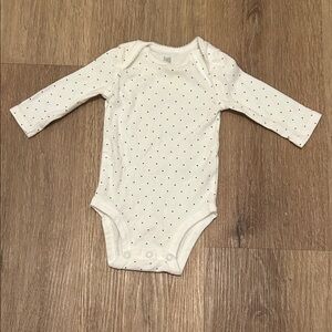 Polka Dot Long Sleeve Baby Onesie